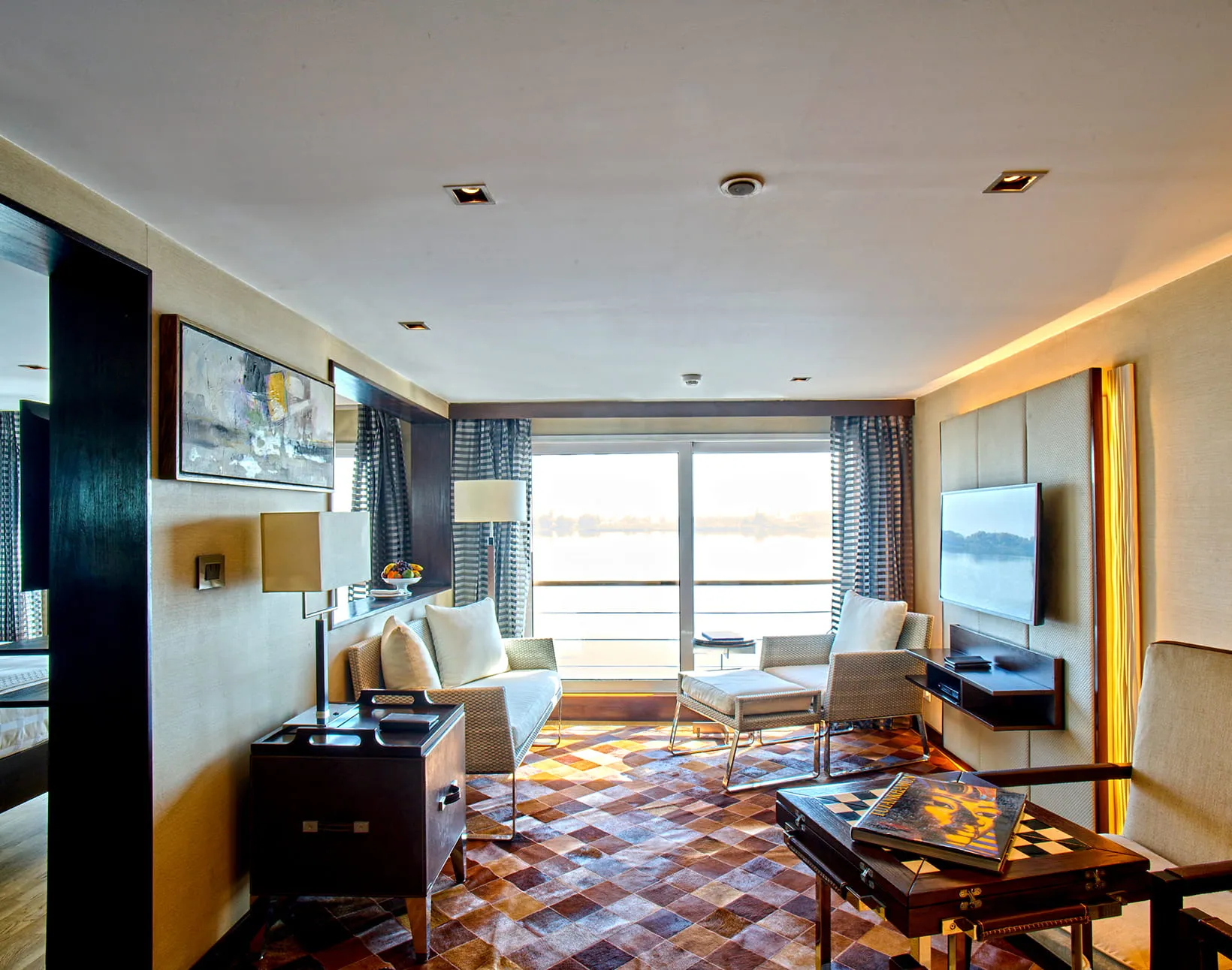 Cabin aboard the The Oberoi Philae, Luxury Nile Cruiser Nile cruise